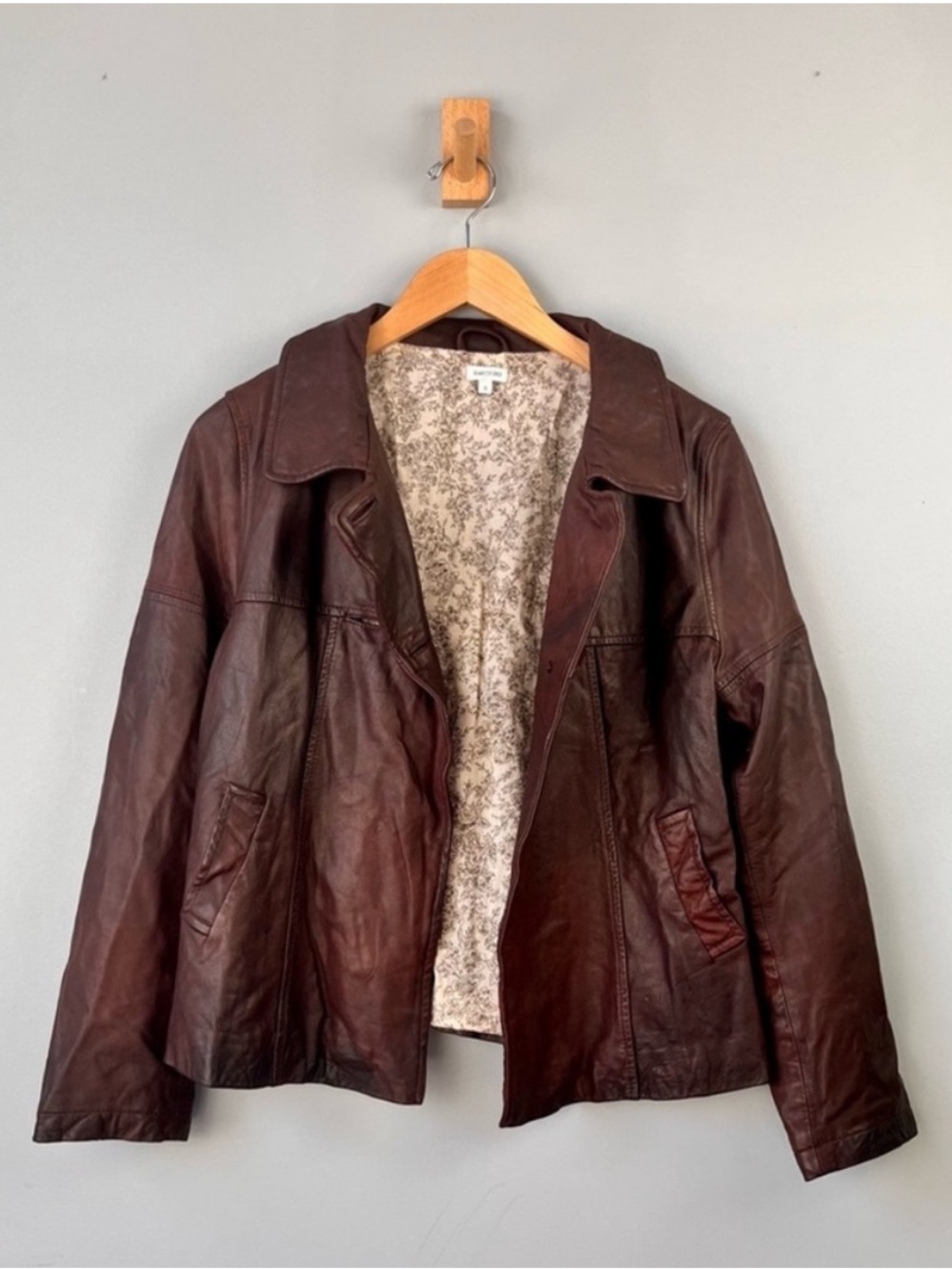 Hartford Genuine Leather Jacket Brown Women’s Size 3 US 8/10